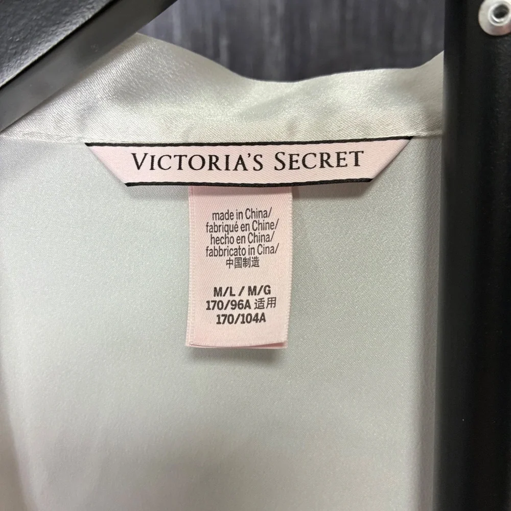 Victoria‎ Secret Cream Kimono with Lace Trim Sleeve Women M/L
